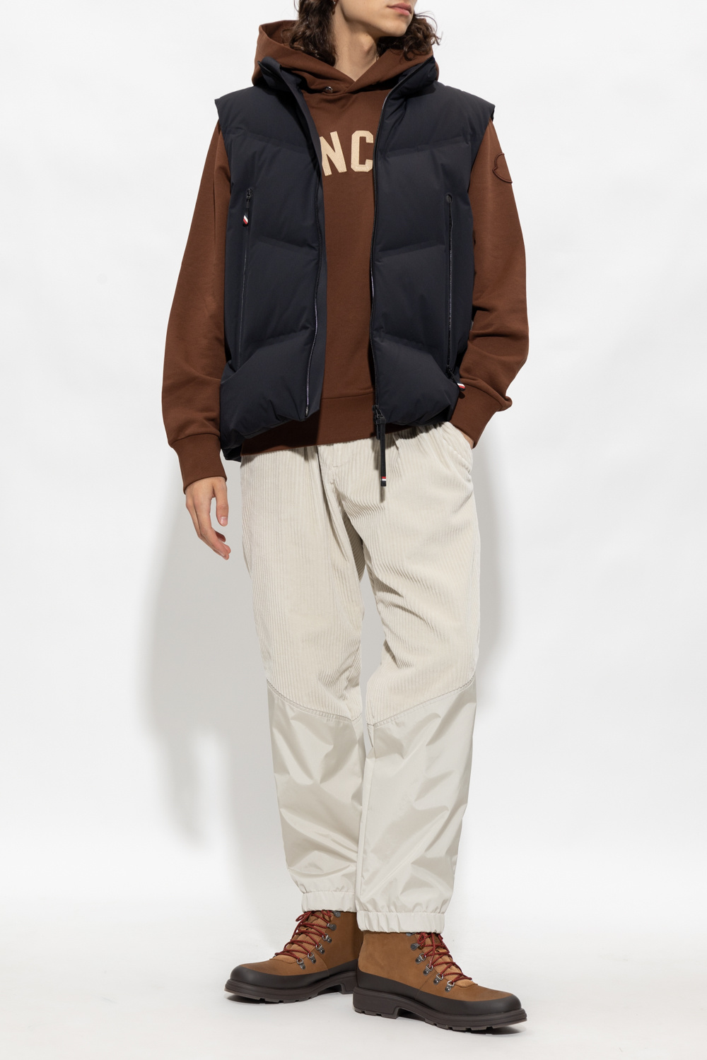 023030 MONCLER HOODIE ロゴ パーカー S ブラウン 023030 MONCLER HOODIE ロゴ パーカー S ブラウン